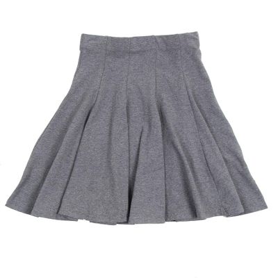 BGDK Girls' School Uniform Pleated Pull-on Knee Length Panel Skirt, Knit Waistband Charcoal 5