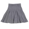 BGDK Girls' School Uniform Pleated Pull-on Knee Length Panel Skirt, Knit Waistband Charcoal 5 view 1