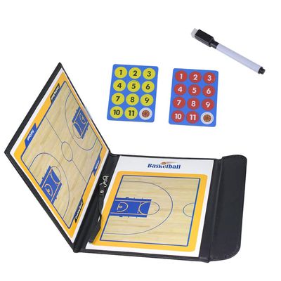 LHIABNN Leather Magnetic Basketball Dry Erase Coaching Board,Foldable Basketball Tactic Marker Coach Board with Marker Pen and Earser