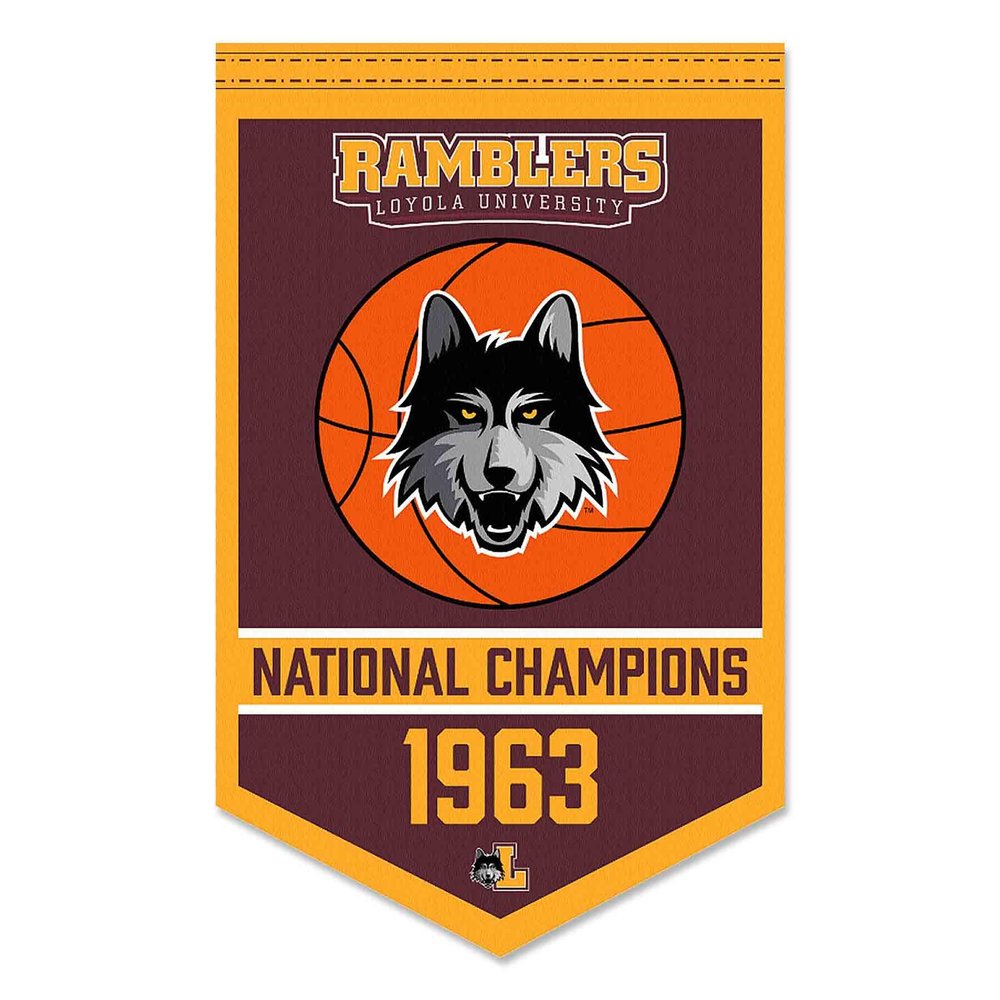 Loyola Chicago Ramblers Basketball National Champions Banner