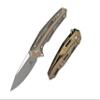 DEFCON Jungle Knife Cutter 8.4" D2 Titanium EDC Folding Pocket Knife with Real Carbon Fiber view 1