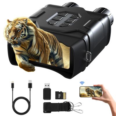 GTHUNDER Digital Night Vision Goggles Binoculars for Total DarknessFHD 1080P Infrared Digital Night Vision, 32GB Memory Card for Photo and Video StoragePerfect for Surveillance