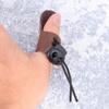 LIOOBO Archery Thumb Ring 3 pcs Fingers Archery Leather Thumb Ring Glove pad for Hunting Longbow Exerciser Single Protector view 4