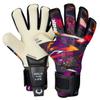 Renegade GK Limited Edition Rogue Slash Goalie Gloves with Pro-Tek Fingersaves | 4mm Giga Grip & Neoprene | Black, Purple, Gold Soccer Goalkeeper Gloves (Size 7, Youth, Negative Cut, Level 4+) view 1