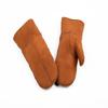 Zavelio Men's Shearling Fur Mittens  LWG Certified Premium Sheepskin Leather Warm Cold Weather Winter Mittens Medium Cognac view 4