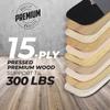 Yes4All Balance Board Sports Trainer, Surf Trainer Board With Adjustable Stoppers, Improve Core Strength and Balance Control, Full Black view 2