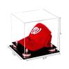 Better Display Cases Acrylic Baseball Cap Display Case with Clear, Pink Risers and Black Base (A006/V21) view 2