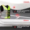 XGEAR Adult USCG Life Jacket Vest Water Sports (Lime, XXL) view 4