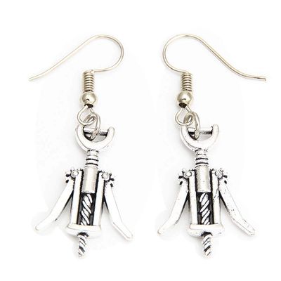 1Pair Handmade Bottle Opener Drop Earrings Finding Wine Pendant Pendientes Handmede Jewelry
