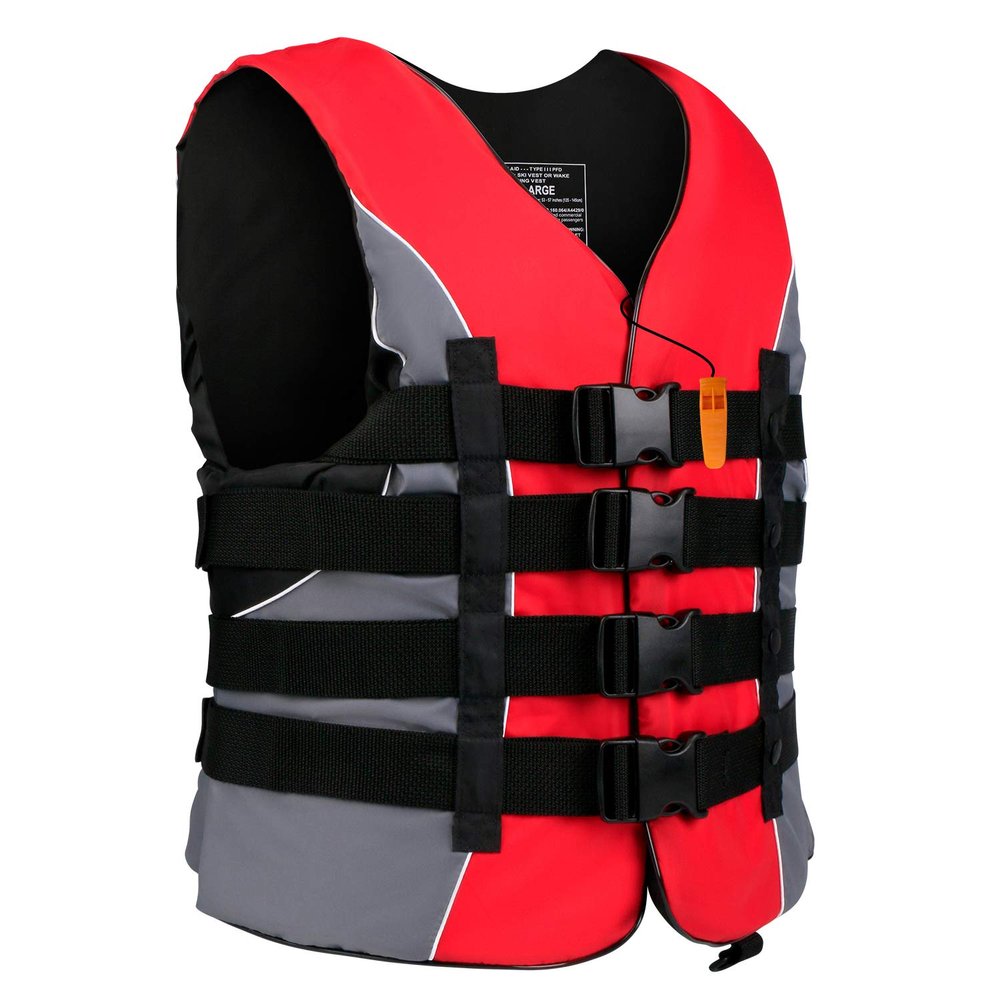 XGEAR Adult USCG Life Jacket Vest Water Sports (Red, 3XL)