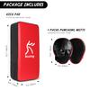 Odoland 2-in-1 Punching Mitts Kick Pack Set, Boxing Mitts Focus Pads, Taewondo Kick Pad, Great for Boxing, Kickboxing, Karate, Muay Thai, MMA Training, Black/Red view 2