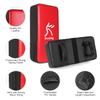 Odoland 2-in-1 Punching Mitts Kick Pack Set, Boxing Mitts Focus Pads, Taewondo Kick Pad, Great for Boxing, Kickboxing, Karate, Muay Thai, MMA Training, Black/Red view 3