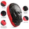 Odoland 2-in-1 Punching Mitts Kick Pack Set, Boxing Mitts Focus Pads, Taewondo Kick Pad, Great for Boxing, Kickboxing, Karate, Muay Thai, MMA Training, Black/Red view 4