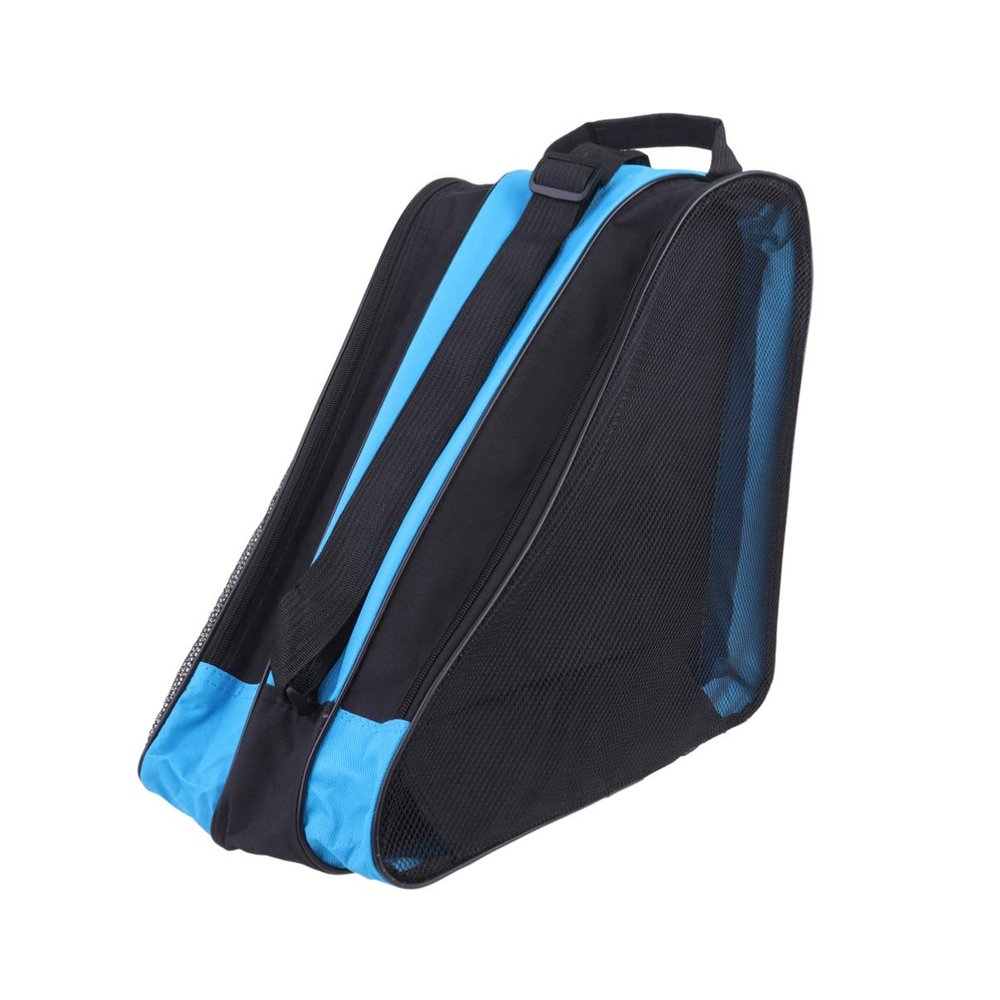BESPORTBLE Children Roller Skating Shoes Storage Bag Thicken Triangle Shaped Pouch Mesh Cloth Shoulder Bag High-capacity Shoes Container
