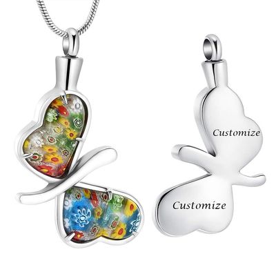 memorial jewelry Butterfly Cremation Necklace for Ashes for Women - Memorial Keepsake for Beloved's Ashes Urn Jewelry for Ashes