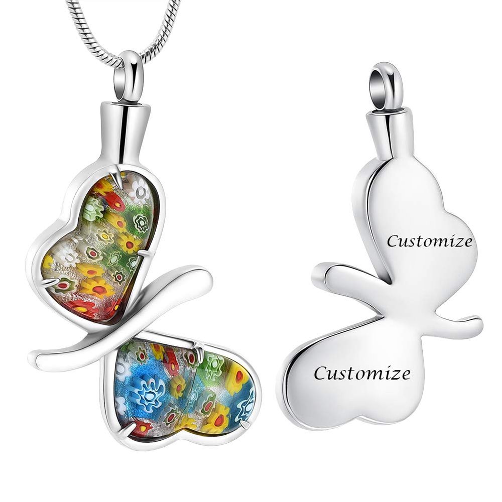 memorial jewelry Butterfly Cremation Necklace for Ashes for Women - Memorial Keepsake for Beloved's Ashes Urn Jewelry for Ashes