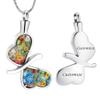 memorial jewelry Butterfly Cremation Necklace for Ashes for Women - Memorial Keepsake for Beloved's Ashes Urn Jewelry for Ashes view 1