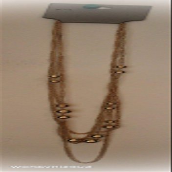Goldtone Gold Ball Chain Statement Chunky Pendant Rhinestone Necklace for Women 26" Sweater Blouse Dress Casual