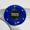 Huskey 12.5 Inch Cobalt Blue Golf Cart Steering Wheel Compatible with Club Car,EZGO/Yamaha,Racing Style,Classic SS Center Logo, Aluminum Spokes and Anti-Slip Grip(Adapter Required and Sold Separately) view 4