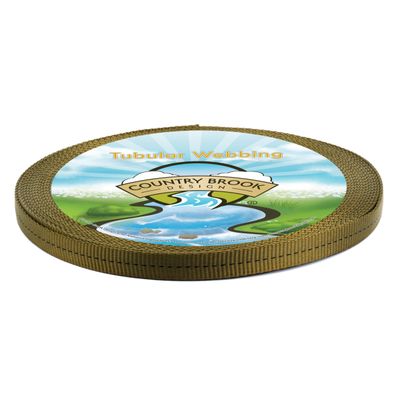 Country Brook Design - 1/2 Inch Olive Drab Green Military Spec Tubular Nylon Webbing, 100 Yards Total