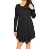 3KB Women's Long Sleeve Dress- Wine- Large view 1