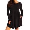 3KB Women's Long Sleeve Dress- Wine- Large view 2