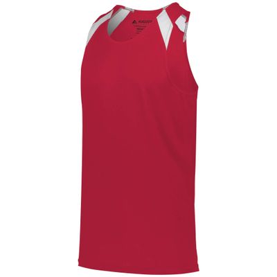 Augusta Sportswear Boys OVERSPEED Track Jersey L Scarlet/White