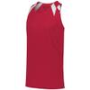 Augusta Sportswear Boys OVERSPEED Track Jersey L Scarlet/White view 1