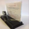 Plastics Unlimited Acrylic Single Hockey Puck Display Case with 8" x 10" Photograph Holder view 2