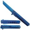 Falcon Tanto Style Folding Pocket Knife 3 Inch 440 Stainless Steel Blade, 8 Inch Overall Length, EDC Utility Knife for Camping, Outdoor Use, Collection & Gifting (Blue) view 1