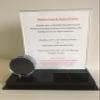 Acrylic Single Hockey Puck Display Case with A Vertical 8" x 10" Photograph Holder view 1