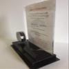 Acrylic Single Hockey Puck Display Case with A Vertical 8" x 10" Photograph Holder view 2