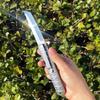 Falcon Tanto Style Folding Pocket Knife 3 Inch 440 Stainless Steel Blade, 8 Inch Overall Length, EDC Utility Knife for Camping, Outdoor Use, Collection & Gifting (Chrome) view 2