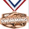 2.25" Bronze Admiral Swimming Medals, Bronze Swimming Medal with Free Neck Ribbon, 10 Pack Prime view 1