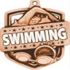 2.25" Bronze Admiral Swimming Medals, Bronze Swimming Medal with Free Neck Ribbon, 10 Pack Prime view 2
