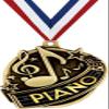 2.3" Gold Kudos Music Piano Medals, 1st Place Piano Award 50 Pack Prime view 1
