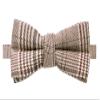 Spring Notion Boys' Glen Plaid Cotton Bow Tie Brown/Tan S view 1