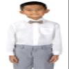 Spring Notion Boys' Glen Plaid Cotton Bow Tie Brown/Tan S view 3