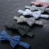 Spring Notion Boys' Glen Plaid Cotton Bow Tie Brown/Tan S view 4