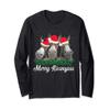 Merry Kissmyass Funny Donkey Lovers Sarcastic Christmas Long Sleeve T-Shirt view 1