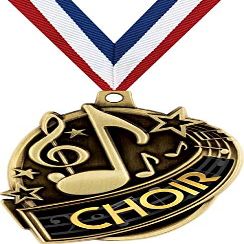 2.3" Gold Kudos Music Choir Medal, 1st Place Choir Award Medals 20 Pack