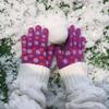 Evridwear Boys Girls Magic Stretch Gripper Gloves 3 Pair Pack Assortment, Kids One Size Winter Warm Gloves Children (4-6Years, 3 Pairs Snowflake Printing) view 4