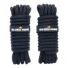 Sea Rock Marine 25' x 1/2" Premium Double Braided Nylon Dock Lines (2 Pack) with 12 Eyelet & Dock Line Ties - Dock Lines for Boats, Marine Rope, Boat Accessories - Black view 1
