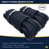 Sea Rock Marine 25' x 1/2" Premium Double Braided Nylon Dock Lines (2 Pack) with 12 Eyelet & Dock Line Ties - Dock Lines for Boats, Marine Rope, Boat Accessories - Black view 2
