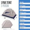 ALPS Mountaineering Lynx 2-Person Backpacking and Camping Tent Easy Setup, Weatherproof, Spacious & Ventilated Camping Tent/Lightweight view 2