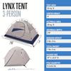 ALPS Mountaineering Lynx 3-Person Tent/Camping Tent, Easy Setup Durable, Weather-Resistant Design, Spacious & Ventilated/Lightweight with Gear Storage view 2