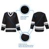 EALER H400 Series Blank Ice Hockey Practice Jersey League Jersey for Men and Boys - Senior and Junior - Adult and Youth Black/White view 3