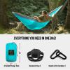 Camping Hammock Double & Single Portable Hammock with Tree Straps, Lightweight Nylon Parachute Hammocks Camping Accessories Gear for Indoor Outdoor Backpacking, Travel, Hiking, Beach view 3