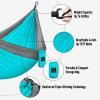 Camping Hammock Double & Single Portable Hammock with Tree Straps, Lightweight Nylon Parachute Hammocks Camping Accessories Gear for Indoor Outdoor Backpacking, Travel, Hiking, Beach view 4