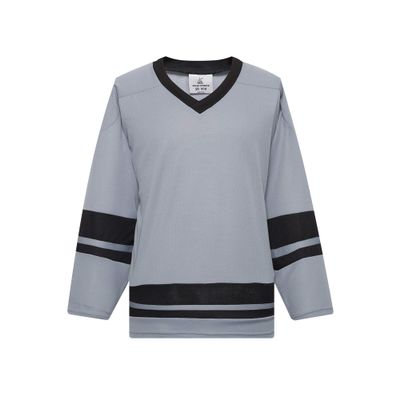 EALER H400 Series Blank Ice Hockey Practice Jersey League Jersey for Men and Boys - Senior and Junior - Adult and Youth Grey/Black